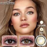 Natural Color Contact Lenses for Eyes 2pcs Gray Eyes Lenses Yearly Fashion Brown EyeContacts Lens Colored Eye Contacts