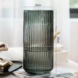 Transparent Glass Flower Vase Tree Pattern Rock Vase Flowers Water Flower Growers Living Room Table Decoration Crafts