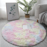 Plush Round Rug Mat Fluffy White Carpets for Living Room Soft Home Decor Bedroom Kid Room Decoration Salon Thick Pile Rug