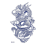 Waterproof Temporary Tattoo Sticker Red Dragon Pattern Men's and Women's Arm Body Art Fake Tattoo