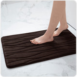 Memory Foam Bath Mat Anti-Slip Shower Carpet  Soft Foot Pad Decoration Floor Protector Absorbent Quick Dry Bathroom Rug