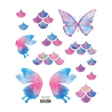 3D Butterfly Tattoos Sticker for Women Temporary Body Art Tattoo Sticker Rose Flower Feather Tattoo lady Waterproof Fake Tatoo