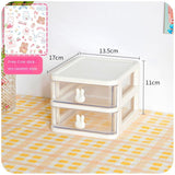 Children Hair Accessories Storage Box Organizer Plastic Drawer Desktop Hair Clip Jewelry Head Rope Rubber Band Organizer Box