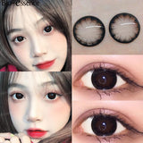 1 Pair Colorcon Korean Colored Contact Lenses for Eyes Big Eye Lenses Brown Lenses Black Eye Lenses Myopia Lenses