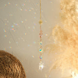 Crystal Sun and Moon Crystals Prism Rainbow Sun Catcher Garden Decoration Hanging Sundrop Window Patio Ornament