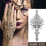 Waterproof Temporary Tattoo Sticker Black Dragon Snake Totem Peony Rose Flower Flash Tatto Women Men Arm Body Art Fake Tattoos