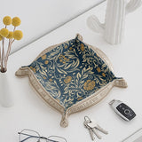 Handwoven Rattan Tray Bread Woven Storage Baskets Fruit Cake Snacks Round Picnic Basket Dinner Serving Trays Kitchen Supplies