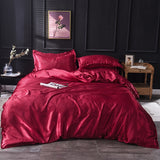 Luxury Rayon Satin Bedding Set Duvet Cover Set Single Double King Size Bedding Kit 2pcs/3pcs/4pcs Bed Cover Bed Linen Set