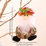 Cute Christmas Santa Snowman Deer Doll Decoration Gift Doll Christmas Tree Hanging Ornament New Year Xmas Home Decoration