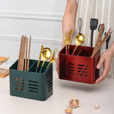 Stainless Steel Cutlery Holder Vertical Dish Drainer Chopsticks Drain Storage Basket Tableware Organizer Shelves Kitchen Gadget