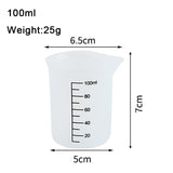 Silicone Measuring Cup With Clear Scale Food Grade Durable Non-stick DIY Cake Epoxy Resin Jewelry Making Kitchen Baking Tools