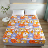 Cartoon Bed Sheet Polyester Mattress Bed Cover (No Pillowcase) Soft Comfortable Sheet Bedding Room Decor Bed Pad Home Protection