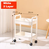 4 3-Tier Plastic Rolling Utility Cart Multi-Functional Storage Trolley for Bedroom Kitchen Movable Storage Organizer with Wheels