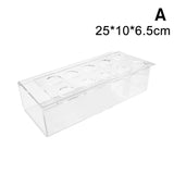 10/12/14/16/18 Holes Clear Acrylic Flower Vase Rectangular For Dining Table Wedding Decoration Rose Gift Box Desktop Home Decor