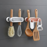 Self-adhesive Mop Clip Bathroom Kitchen Shelf Wall Mounted Free Punch Hook Storage Brush Broom Hanger Towel Household Pendant