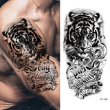 New Waterproof Temporary Tattoo Sticker Lion King Tiger Wolf Forest Mechanical Wild Boat Men Body Art Arm Fake Tatoo Women