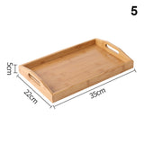 Bamboo Wooden Rectangular Tea Tray Solid Wood Tray trays serving tray Kung Fu Tea Cup Tray Wooden Hotel Dinner Plate