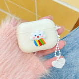 Cartoon Cat Lovers Matte Protective Case For AirPods 1/2/3 Soft TPU Cute Cover for AirPods Pro 2 Bluetooth Earphone Case Keyring