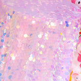 Pink Imitation Mermaid Scale Dreamy Round Sequins Tablecloth Background Cloth Laser Shiny Shooting Decorative Cloth Party Favor