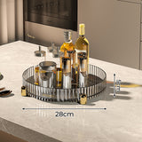 360° Rotating Tray Decorative Tray Organizer Cosmetic Storage Box Kitchen Accessories Snack Seasoning Desktop Multi-layer Shelf
