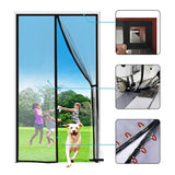 Magnetic Door Screen Custom Size Mosquito Net Curtain Fly Insect Automatic Closing Invisible Mesh For Kitchen indoor living room