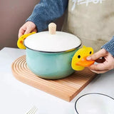 1/2Pcs Little Yellow Duck Rubber Anti-scalding Gloves Oven Casserole Handle Protective Insulation Clip Kitchen Accessories
