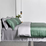 Natural Silk Bedding Set Luxury Quilt Cover Set Soft Duvet Cover Flat Sheet Pillowcases Queen King Size Duvet Cover Set