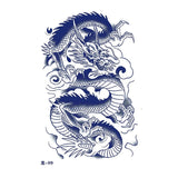 Waterproof Temporary Tattoo Sticker Red Dragon Pattern Men's and Women's Arm Body Art Fake Tattoo