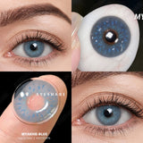 1Pair Natural Color Contact Lenses For Eyes Blue Eye Contacts Lens Yearly Beauty Colored Eyes Lenses Cosmetic Gray Lens