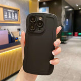 Simple Solid Wave Pattern Soft Shell Phone Case For iphone 14 13 12 11 Pro Max X XR XSMAX 7 8 Plus TPU Case Cover new products