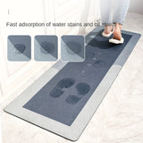 Super Absorbent Kitchen Floor Mat Diatom Mud Pad Bath Pad Anti-Slip Carpet Kitchen Mats Wipeable Wash Long Strip Carpet