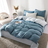 BULE Beddings Sets Student Dormitory Textile BedThree Piece Four Seasons Simple Korean Two Pillow Cases