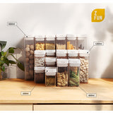 Airtight Food Storage Containers Set with Lids for Kitchen & Pantry Organization,Box Jars for Storing Pasta and Tea Coffee Nut