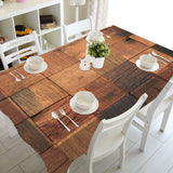 Wooden Texture Printing Rectangular Tablecloths for Table Wedding Decoration Waterproof Coffee Table Cover Anti-stain Manteles