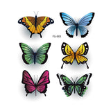 3D Butterfly Tattoos Sticker for Women Temporary Body Art Tattoo Sticker Rose Flower Feather Tattoo lady Waterproof Fake Tatoo