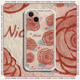Oil Painting Flower Collection Phone Case For iPhone 14 13 12 11 Pro Max Mini X XS XR 7 8 Plus New Strawberry Flower iPhone Case
