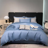 heart four-piece bedding student Pillowcases For Adult Kids Simple Pattern Bed Linen Home Textile Solid Color Flat Sheet Set