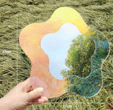 Acrylic Large Flower Colorful Mirror Living Room Home Decorative Wall Mirror Bedroom Table Standing Make-up Mirror