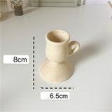 Ceramic Handhold Candlestick Ornaments Photography Home Decoration Jewelry Stand Candle Holder 1PC