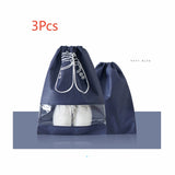 3Pcs Portable Shoes Storage Bag Travel Waterproof Drawstring Pocket Shoes Storage Bag  Closet Organizer Clothing Classified Bag