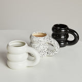 Creative Water Cup Ceramic Mug Nordic Coffee Cups with Big Handrip Colored Ceramics Big Juice Mugs