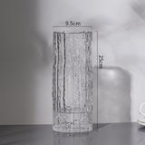 Transparent Glass Flower Vase Tree Pattern Rock Vase Flowers Water Flower Growers Living Room Table Decoration Crafts