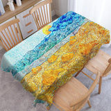 Van Gogh Oil Painting Waterproof Coffee Table Table Cover Rectangular Tablecloths Party Wedding Decoration Table Cloth