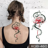 Waterproof Temporary Tattoo Sticker Black Dragon Snake Totem Peony Rose Flower Flash Tatto Women Men Arm Body Art Fake Tattoos