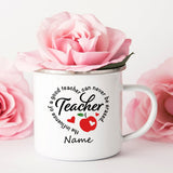 Personalized Custom Name Enamel Mug Creative Retro Coffee Water Cups Drink Dessert Milk Cup Mugs Handle Drinkware Teacher Gifts