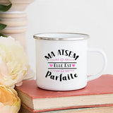 Print Mugs Creative Coffee Cups Drinks Water Milk Cup Enamel Mug School Home Handle Drinkware Gifts