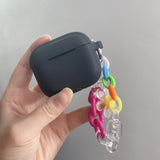 Silicone Case for Apple AirPods 1 Pro 2 3 Case Soft Protective Cover Earphone Accessories Smile Sun Flower Keychain Bracelet