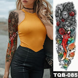 Large Full Arm Sleeve Tattoo Japanese Traditional Samurai Waterproof Temporary Tatoo Sticker Totem Men Women Phoenix Fake Tatto