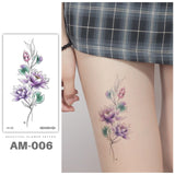 3D Butterfly Tattoos Sticker for Women Temporary Body Art Tattoo Sticker Rose Flower Feather Tattoo lady Waterproof Fake Tatoo