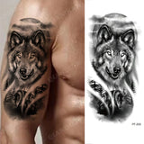 New Waterproof Temporary Tattoo Sticker Lion King Tiger Wolf Forest Mechanical Wild Boat Men Body Art Arm Fake Tatoo Women